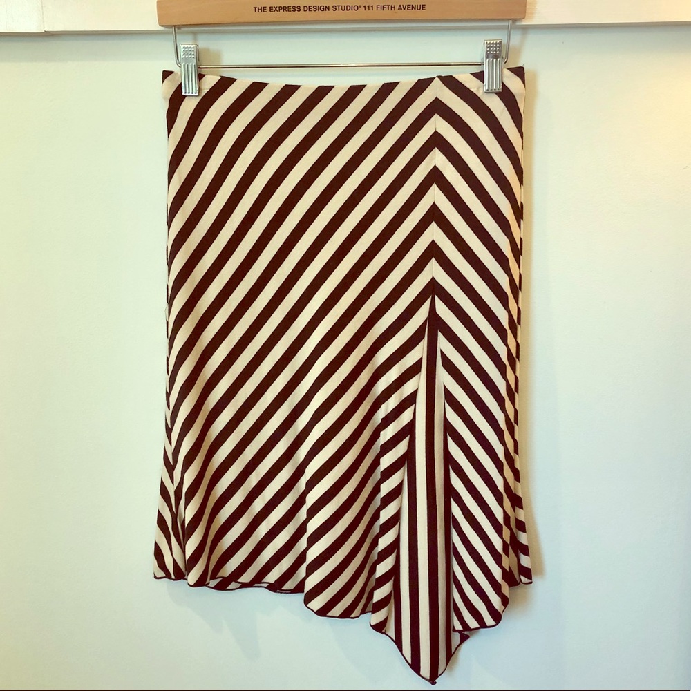Sold! Express sexy knit skirt black and white stripe XS